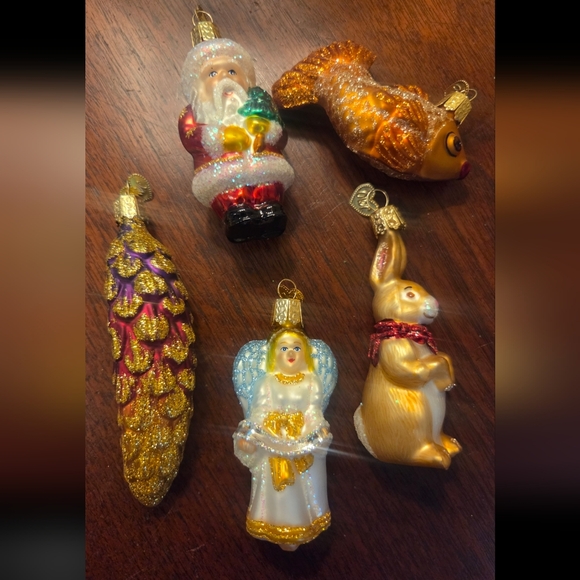 Old World Christmas Glass Ornaments Set Of 5 - Picture 1 of 6